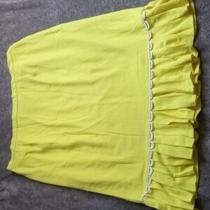Ashro bright yellow skirt with pleated hem
